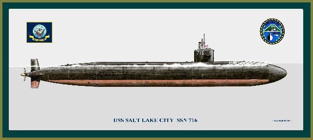 USS Salt Lake City (SSN-716) USS Salt Lake City SSN716 Print Submarines SZ PriorServicecom