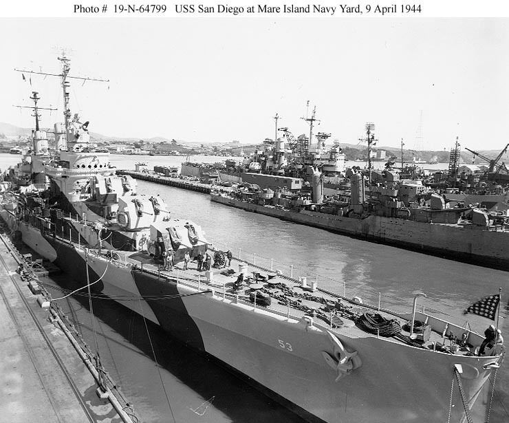 USS San Diego (CL-53) Cruiser Photo Index CL53 USS SAN DIEGO Navsource Photographic