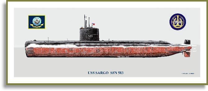 USS Sargo (SSN-583) USS Sargo SSN583 Print Submarines SZ PriorServicecom