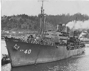 USS Scania (AKA-40) httpsuploadwikimediaorgwikipediaenthumb2