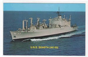 USS Shasta (AE-33) USS Shasta AE33 Ammunition US Navy Ship postcard eBay