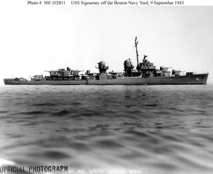 USS Sigourney (DD-643) USN ShipsUSS Sigourney DD643