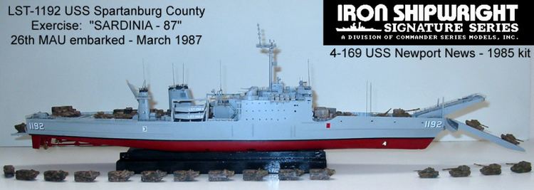 USS Spartanburg County (LST-1192) USS Newport LST1179 Kit 4169