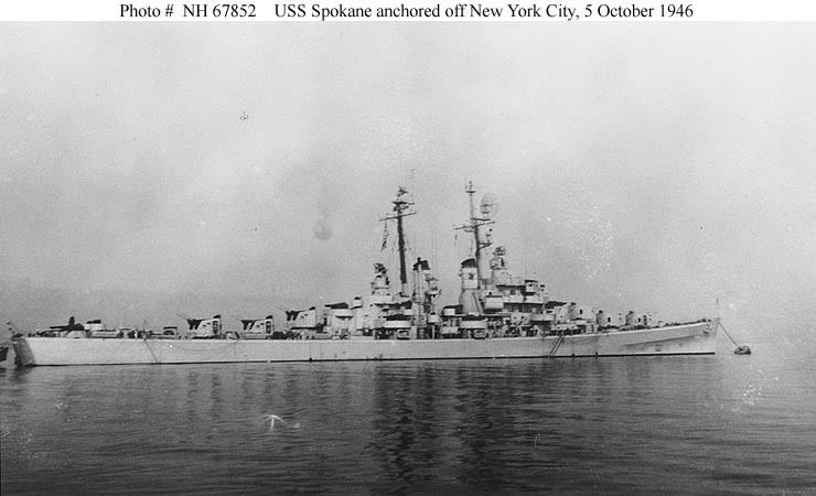 USS Spokane (CL-120) Cruiser Photo Index CLCLAA120 AG191 USS SPOKANE Navsource