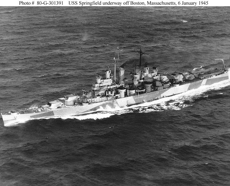 USS Springfield (CL-66) USN ShipsUSS Springfield CL66 later CLG7