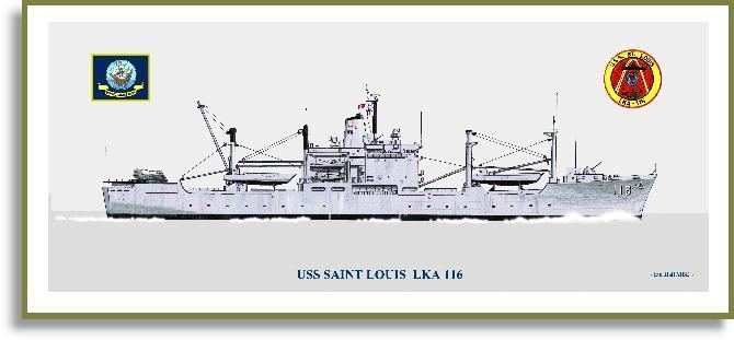 USS St. Louis (LKA-116) USS Saint Louis LKA116 Print Amphibious SZ PriorServicecom