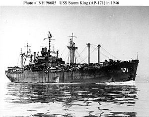 USS Storm King (AP-171) httpsuploadwikimediaorgwikipediaenthumbc
