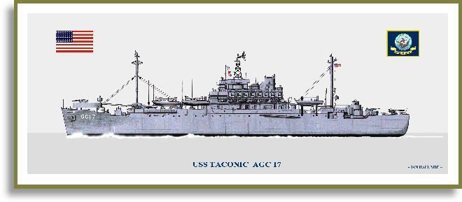 USS Taconic USS Taconic AGC17 Print Amphibious SZ PriorServicecom