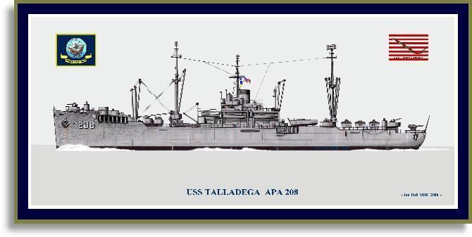USS Talladega (APA-208) USS Talladega APA208 Print Other Ships ST PriorServicecom