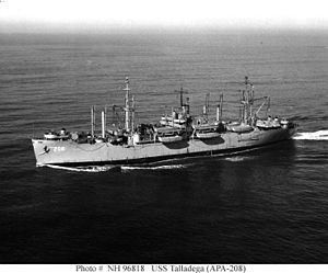 USS Talladega (APA-208) httpsuploadwikimediaorgwikipediaenthumb3