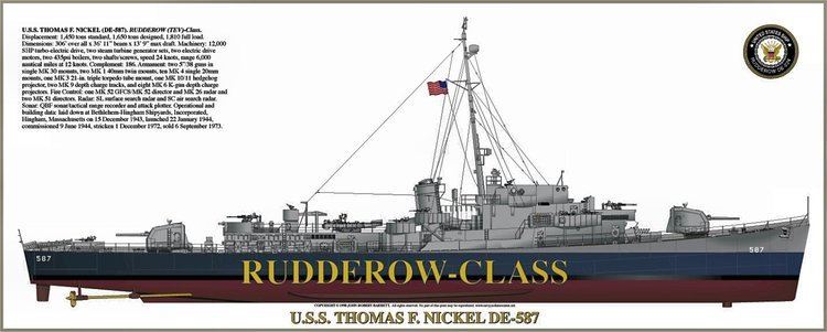 USS Thomas F. Nickel (DE-587) wwwnavsourceorgarchives06images58706587nyajpg