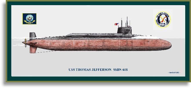 USS Thomas Jefferson (SSBN-618) USS Thomas Jefferson SSBN618 Print Submarines SZ PriorServicecom