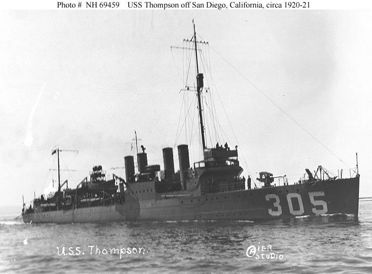 USS Thompson (DD-305) USN ShipsUSS Thompson DD305