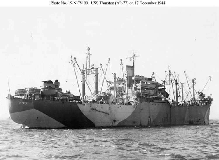 USS Thurston (AP-77) wwwnavsourceorgarchives0922092207708jpg