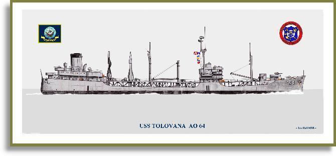 USS Tolovana (AO-64) USS Tolovana AO 64 Ship Print Other Ships ST PriorServicecom