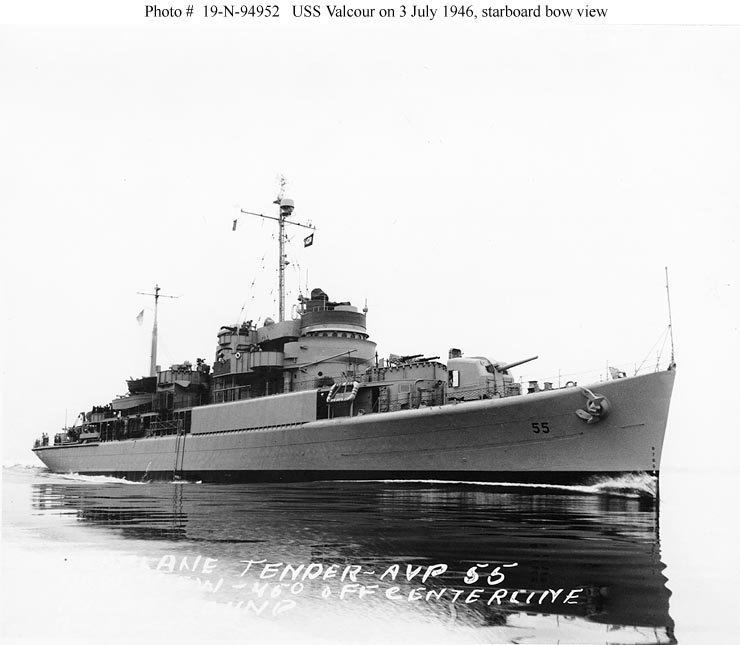 USS Valcour (AVP-55) httpsuploadwikimediaorgwikipediacommons33