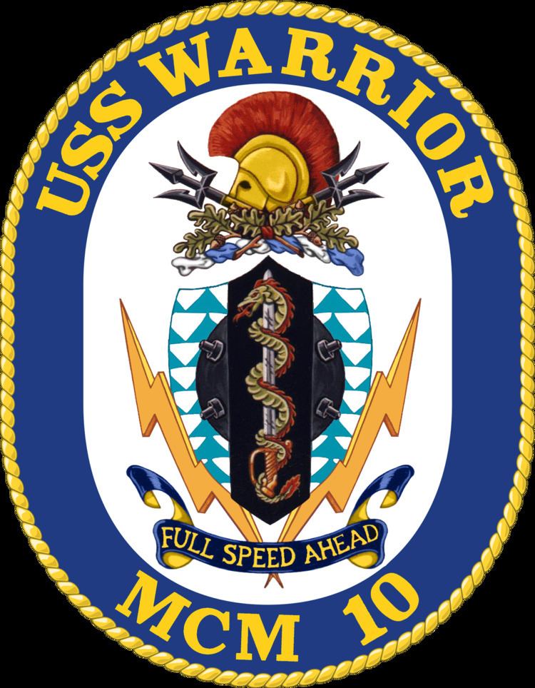 USS Warrior (MCM-10) FileUSS Warrior MCM10 Crestpng Wikimedia Commons