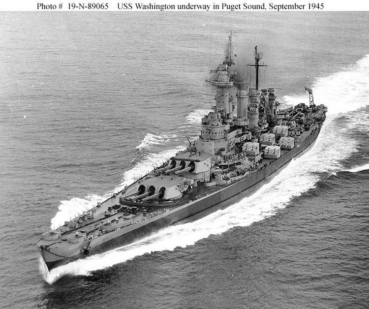 USS Washington (BB-56) USS Washington BB56 Battleship