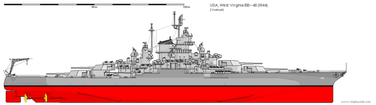 USS West Virginia (BB-48) USS West Virginia BB48 WWII Warships World of Warships