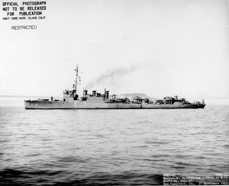 USS Zane (DD-337) DMS14 Zane