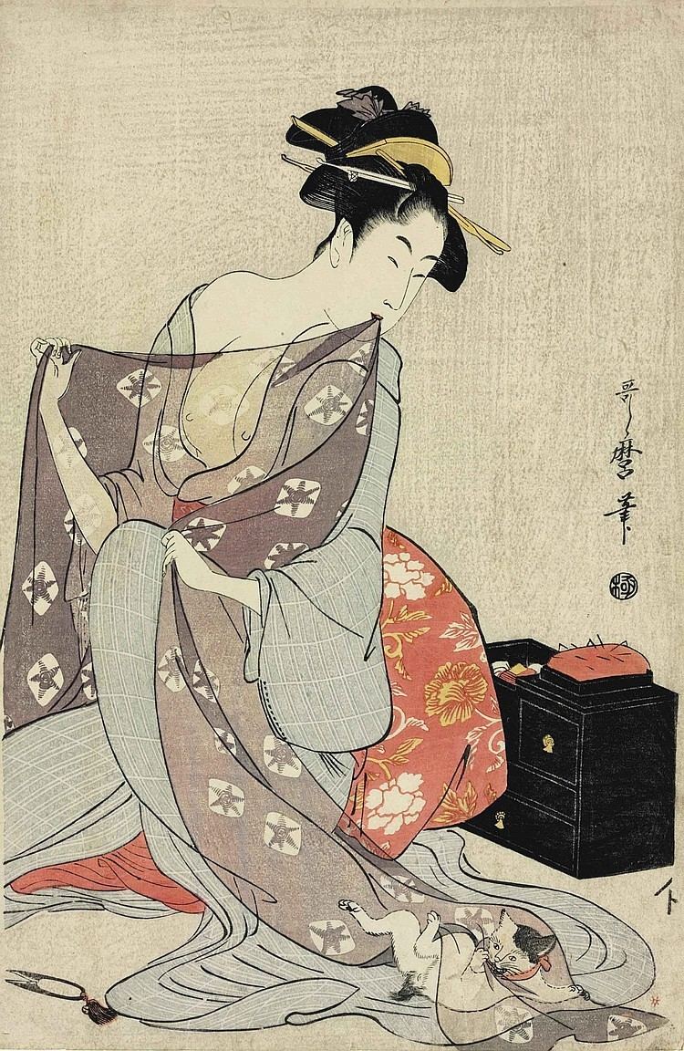 Utamaro Kitagawa Utamaro Works on Sale at Auction amp Biography