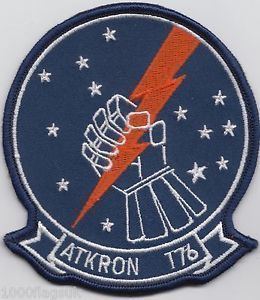 VA-176 (U.S. Navy) US Navy VA176 Attack Squadron 176 Thunderbolts Embroidered Patch Badge