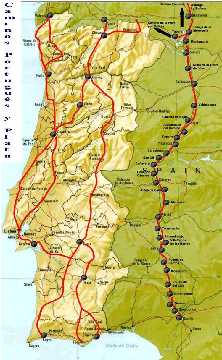 Vía de la Plata Mapas de Etapas del Camino de Santiago por la Via de la Plata