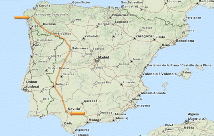 Vía de la Plata Via de la Plata Map Additional Information The Road to Santiago