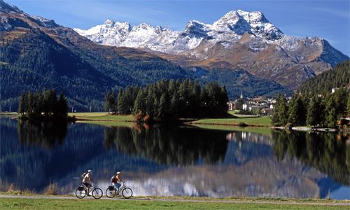 Val Fex The lakes of the Upper Engadine with Val Fex Mountain bike tour St