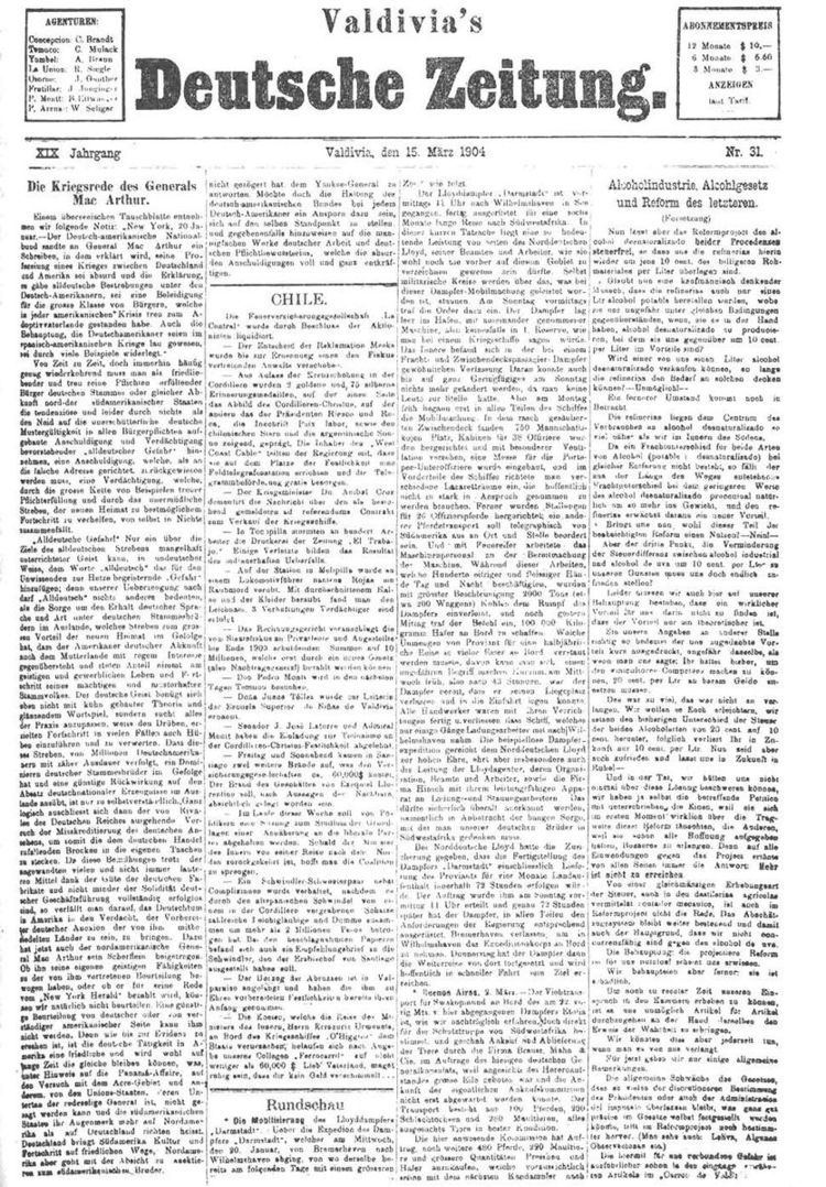 Valdivia's Deutsche Zeitung