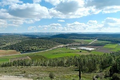 Valley of Elah Elah Valley BiblePlacescom BiblePlacescom