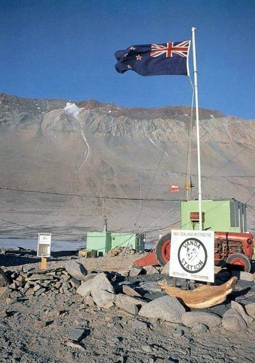 Vanda Station transpress nz old tractor at NZ39s Vanda Station in Antarctica
