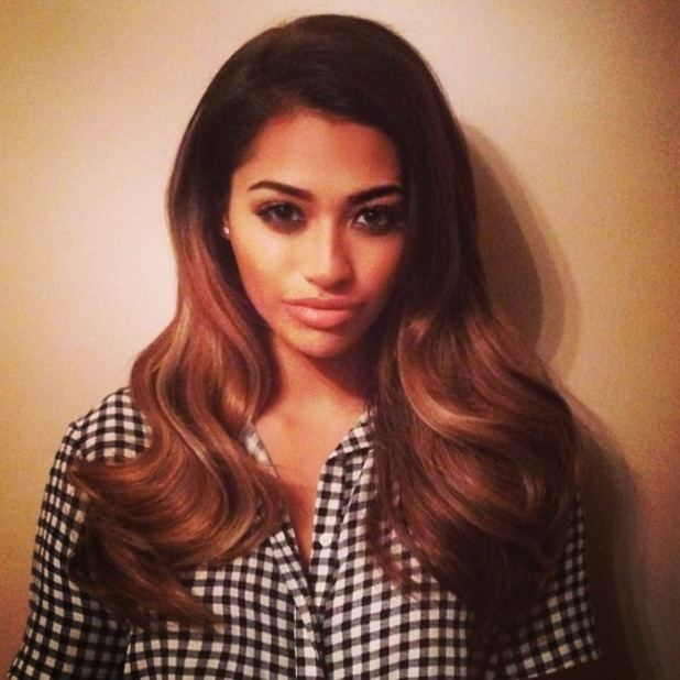 Vanessa White Vanessa White flaunts new hair extensions with caramel