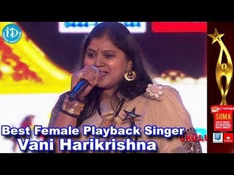 Vani Harikrishna SIIMA 2014 Kannada Best Playback Singer Female Vani