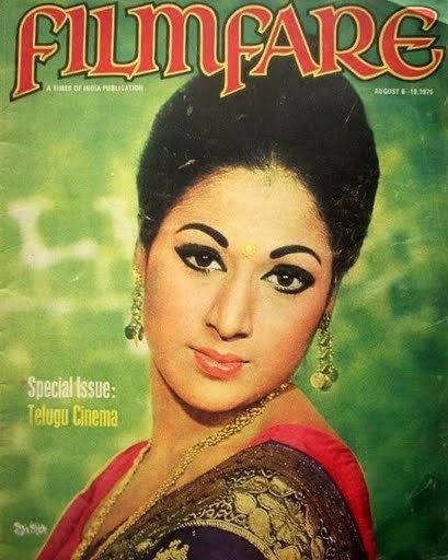 Vanisri Vanisree on the Filmfare Telugu special cover Aug 76 SATYAMSHOT