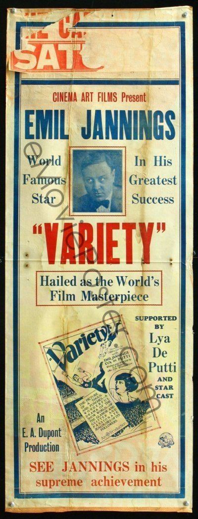 Variety (1925 film) Variety 1925 and Australian release 1927