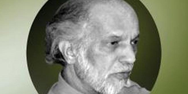 Side-view portrait of Vasant Gowarikar with mustache and beard