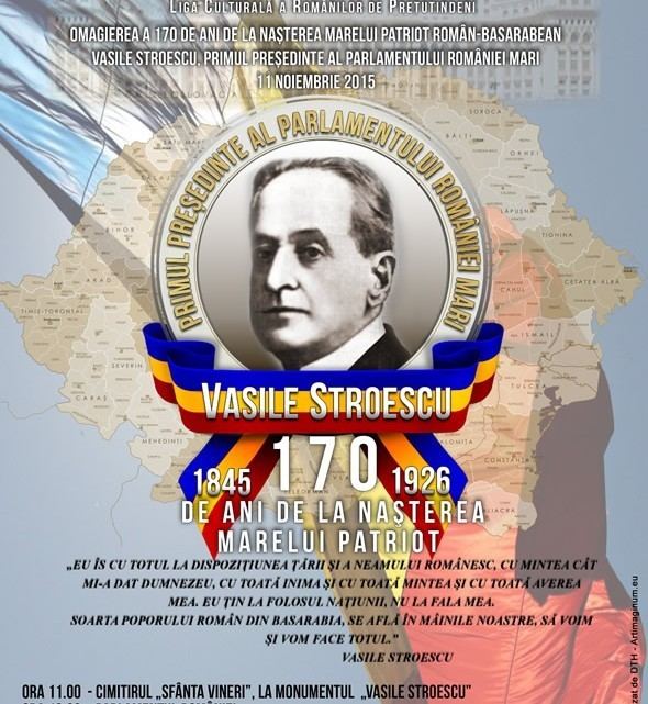 Vasile Stroescu 170 de ani de la naterea marelui patriot i mecena Vasile Stroescu