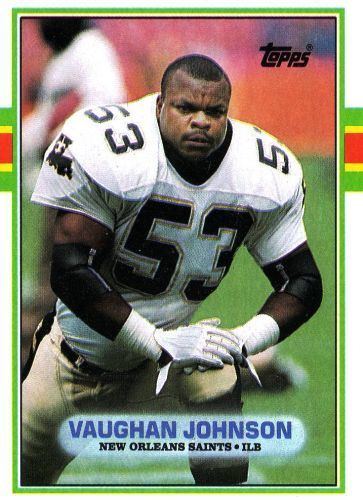 Vaughan Johnson NEW ORLEANS SAINTS Vaughan Johnson 159 TOPPS 1989 NFL American