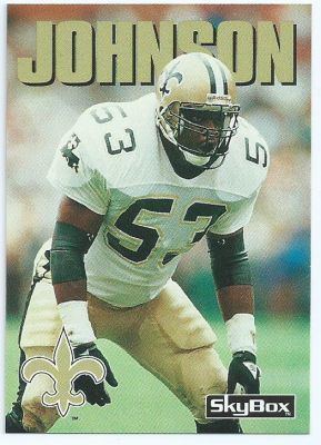 Vaughan Johnson NEW ORLEANS SAINTS Vaughan Johnson 182 SKYBOX Impact 1992 NFL