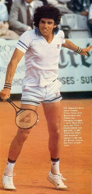Víctor Pecci Fila tennis wear 1979 Victor Pecci Paraguay 80stenniscom