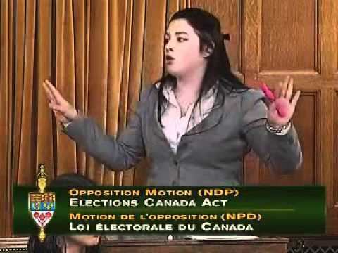 Ève Péclet ve Pclet Motion du NPD Loi lectorale du Canada YouTube