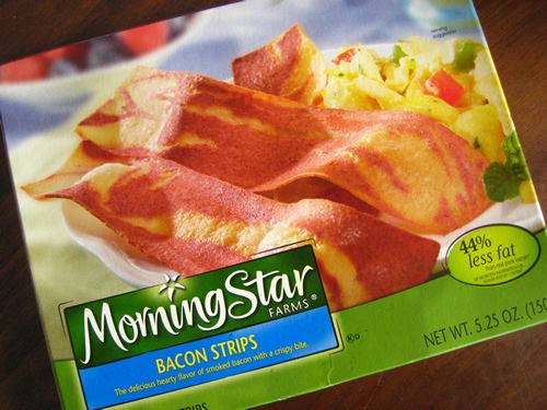 Vegetarian bacon Morningstar Veggie Bacon Strips review Eat Me Daily