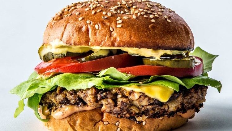 Veggie burger Veggie Burger with Black Beans and Mushrooms Recipe Bon Appetit