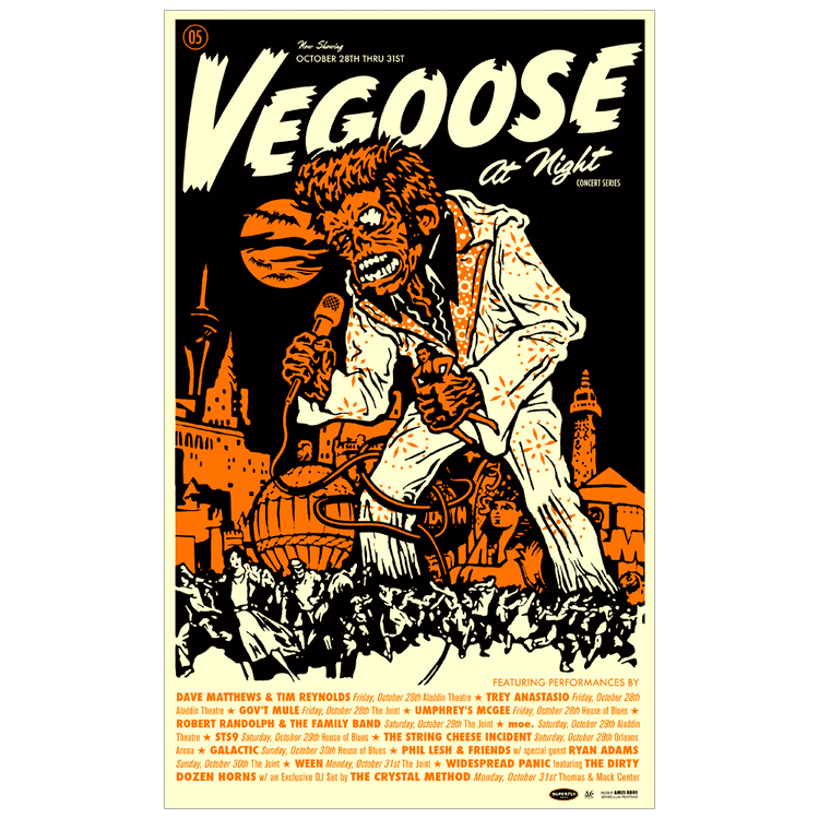 Vegoose Vegoose at Night Festival 2005 Poster Ames Bros
