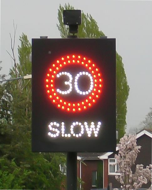 Vehicle-activated sign