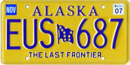 Vehicle registration plates of Alaska