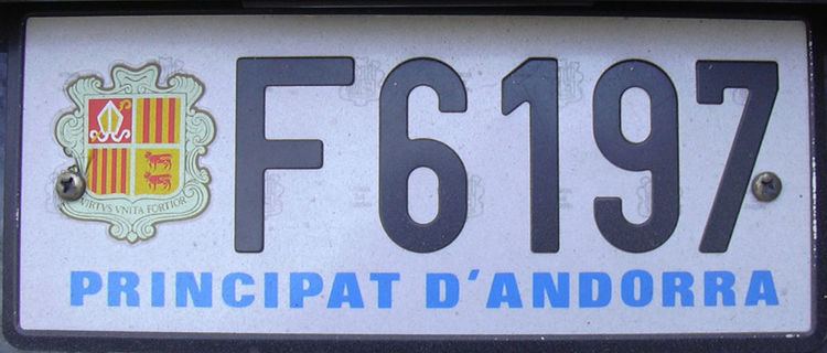 Vehicle registration plates of Andorra