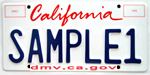 Vehicle registration plates of California
