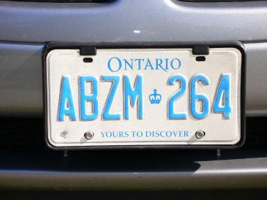 Vehicle registration plates of Canada